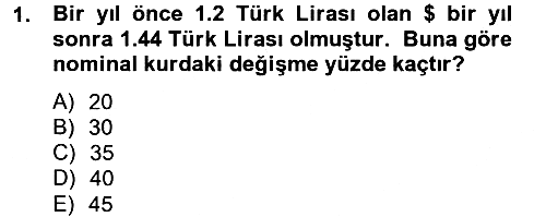 Makro İktisat 2012-2013 Ara Sınav - 1. soru
