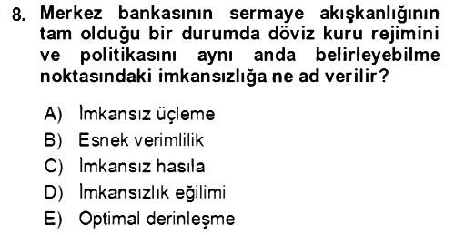 Makro İktisat 2021-2022 Dönem Sonu Sınavı - 8. soru