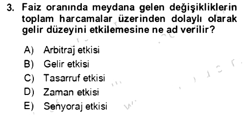 Makro İktisat 2020-2021 Yaz Okulu Sınavı - 3. soru