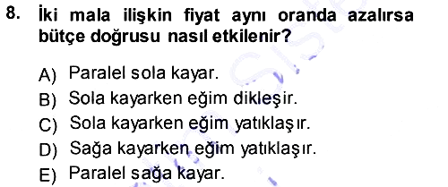 Mikro İktisat 2013-2014 Ara Sınav - 8. soru