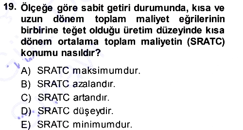 Mikro İktisat 2013-2014 Ara Sınav - 19. soru