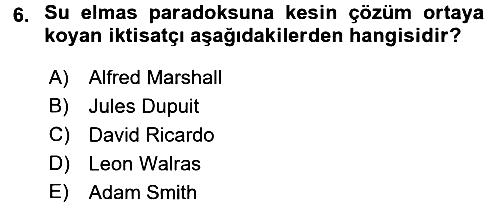 Mikro İktisat 2017-2018 Ara Sınav - 6. soru