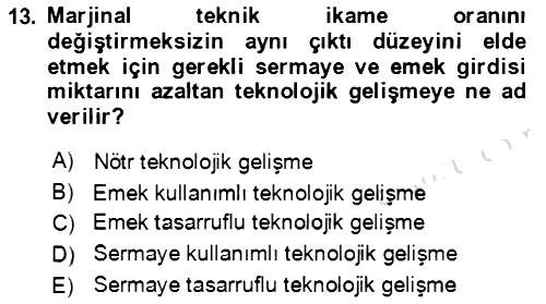 Mikro İktisat 2019-2020 Ara Sınav - 13. soru