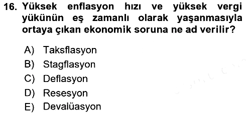 Sendikacılık 2015-2016 Ara Sınav - 16. soru
