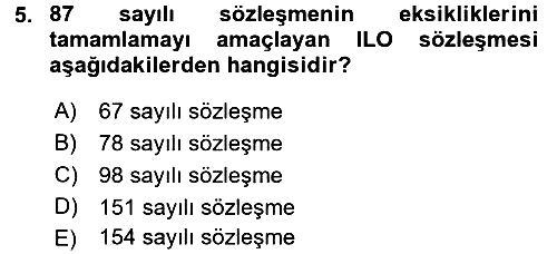 Sendikacılık 2016-2017 Ara Sınav - 5. soru