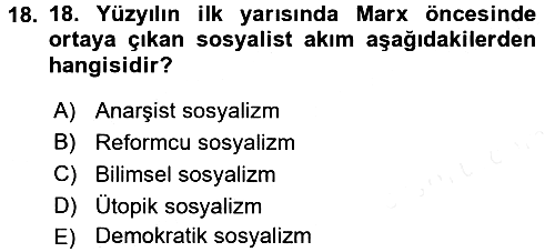 Sendikacılık 2017-2018 Ara Sınav - 18. soru