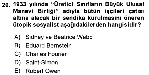 Sendikacılık 2018-2019 Ara Sınav - 20. soru