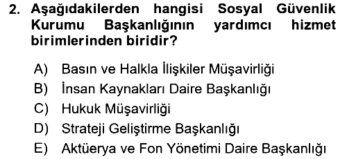Sosyal Güvenlik Hukuku 2017-2018 Ara Sınav - 2. soru
