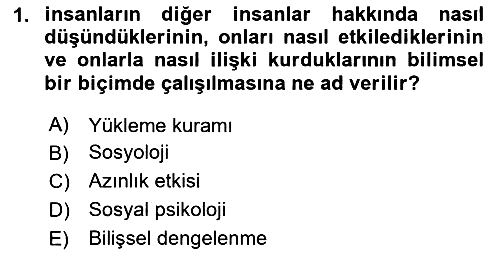 Sosyal Politika 1 2025-2026 Dönem Sonu Sınavı - 1. soru