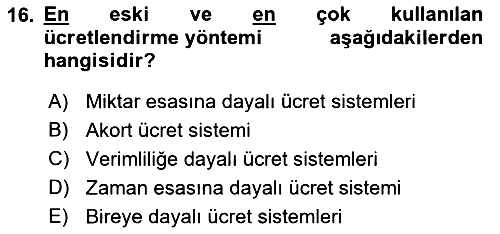 Sosyal Politika 1 2022-2023 Yaz Okulu Sınavı - 16. soru