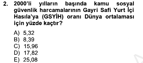 Sosyal Politika 2 2012-2013 Ara Sınav - 2. soru