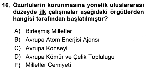Sosyal Politika 2 2017-2018 Ara Sınav - 16. soru