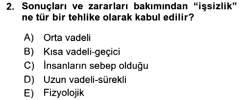 Sosyal Politika 2 2015-2016 Dönem Sonu Sınavı - 2. soru