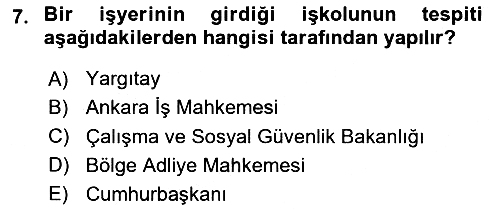 Toplu İş Hukuku 2023-2024 Ara Sınav - 7. soru
