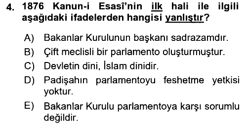 Türk Anayasa Hukuku 2017-2018 Ara Sınav - 4. soru