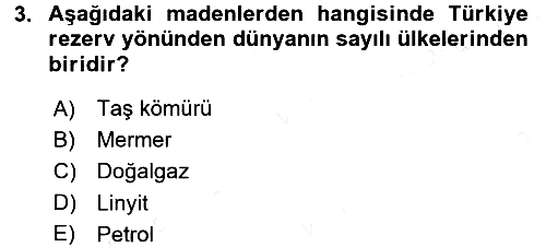 Türkiye Ekonomisi 2015-2016 Ara Sınav - 3. soru