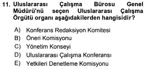 Uluslararası Sosyal Politika 2018-2019 3 Ders Sınavı - 11. soru