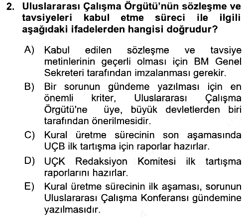 Uluslararası Sosyal Politika 2017-2018 Dönem Sonu Sınavı - 2. soru