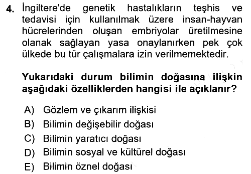 Çocuk, Bilim Ve Teknoloji 2017-2018 3 Ders Sınavı - 4. soru