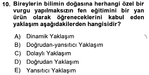 Çocuk, Bilim Ve Teknoloji 2016-2017 Ara Sınav - 10. soru