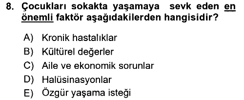 Çocuk Gelişiminde Alan Çalışmaları 2017-2018 Ara Sınav - 8. soru