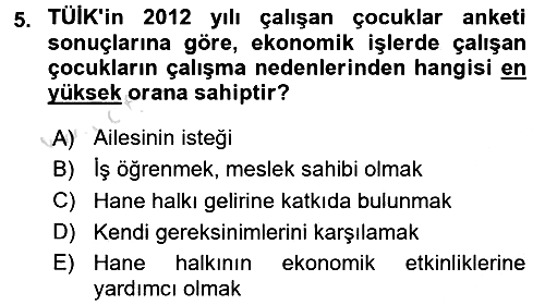 Çocuk Gelişiminde Program 2017-2018 Ara Sınav - 5. soru