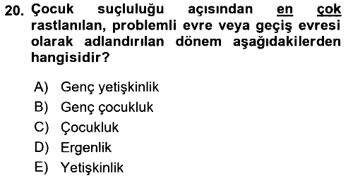 Çocuk Gelişiminde Program 2017-2018 Ara Sınav - 20. soru