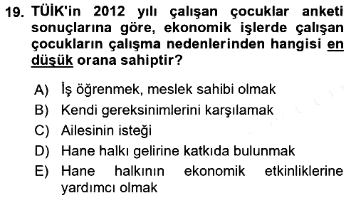 Çocuk Gelişiminde Program 2017-2018 Dönem Sonu Sınavı - 19. soru
