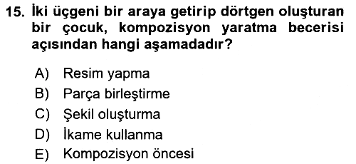 Çocuk Ve Oyun 2016-2017 3 Ders Sınavı - 15. soru