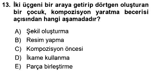 Çocuk Ve Oyun 2017-2018 3 Ders Sınavı - 13. soru
