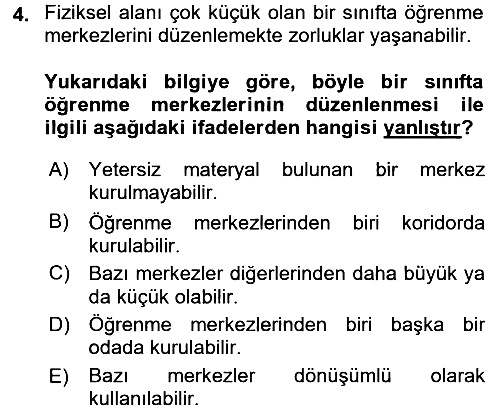 Çocuk Ve Oyun 2016-2017 Dönem Sonu Sınavı - 4. soru