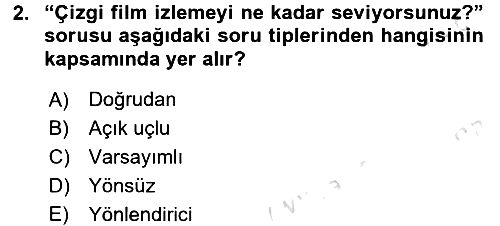 Çocukları Tanıma Ve Değerlendirme 2016-2017 Dönem Sonu Sınavı - 2. soru