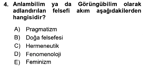 Eğitim Bilimine Giriş 2016-2017 3 Ders Sınavı - 4. soru