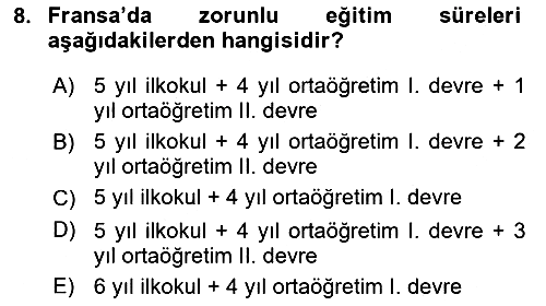 Eğitim Bilimine Giriş 2016-2017 3 Ders Sınavı - 8. soru