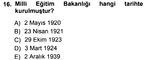 Eğitim Bilimine Giriş 2014-2015 Ara Sınav - 16. soru