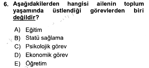 Eğitim Bilimine Giriş 2016-2017 Ara Sınav - 6. soru