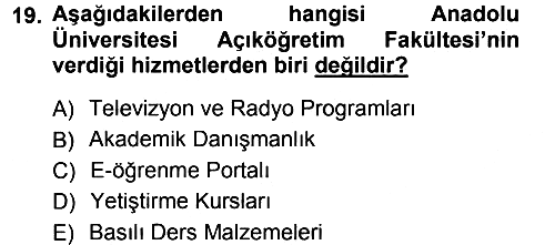Eğitim Bilimine Giriş 2012-2013 Dönem Sonu Sınavı - 19. soru
