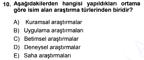 Eğitim Bilimine Giriş 2013-2014 Dönem Sonu Sınavı - 10. soru