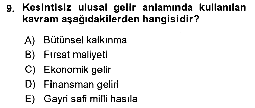 Eğitim Bilimine Giriş 2024-2025 Yaz Okulu Sınavı - 9. soru