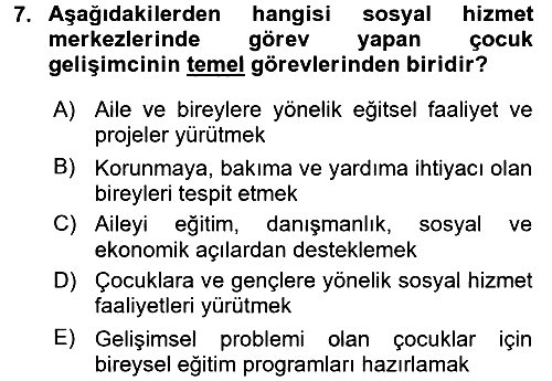 Kurum Uygulamaları 2016-2017 Dönem Sonu Sınavı - 7. soru