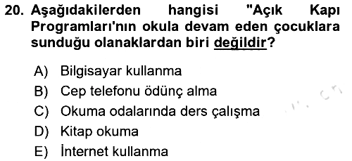 Kurum Uygulamaları 2023-2024 Dönem Sonu Sınavı - 20. soru
