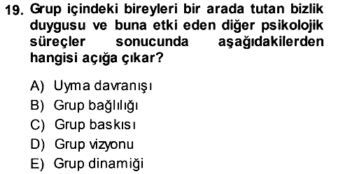 Sınıf Yönetimi 2013-2014 Ara Sınav - 19. soru