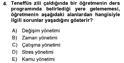 Sınıf Yönetimi 2017-2018 Ara Sınav - 4. soru