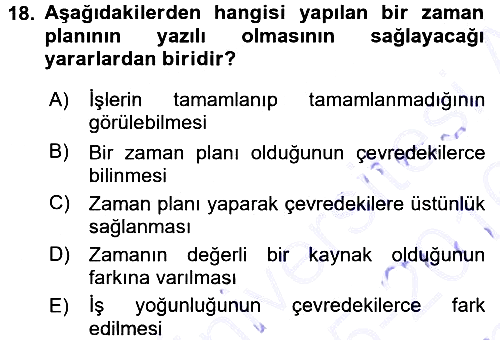 Sınıf Yönetimi 2015-2016 Dönem Sonu Sınavı - 18. soru