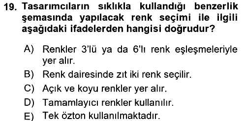 Bilgisayar Destekli Temel Tasarım 2015-2016 Dönem Sonu Sınavı - 19. soru