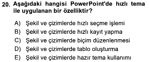 Bilgisayar Destekli Temel Tasarım 2016-2017 Dönem Sonu Sınavı - 20. soru