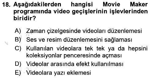 Bilgisayar Destekli Temel Tasarım 2021-2022 Yaz Okulu Sınavı - 18. soru