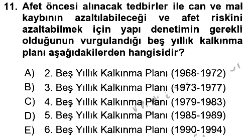 CBS Standartları ve Temel Mevzuat 2016-2017 Ara Sınav - 11. soru