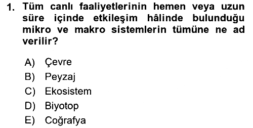 CBS Standartları ve Temel Mevzuat 2017-2018 Ara Sınav - 1. soru