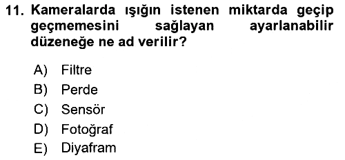 Fotogrametri 2017-2018 Ara Sınav - 11. soru